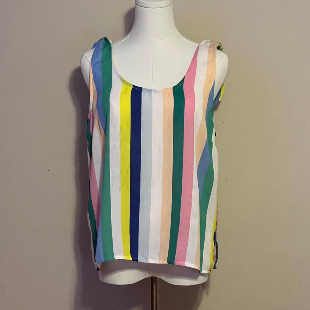 SO Colorful Striped Tank Top